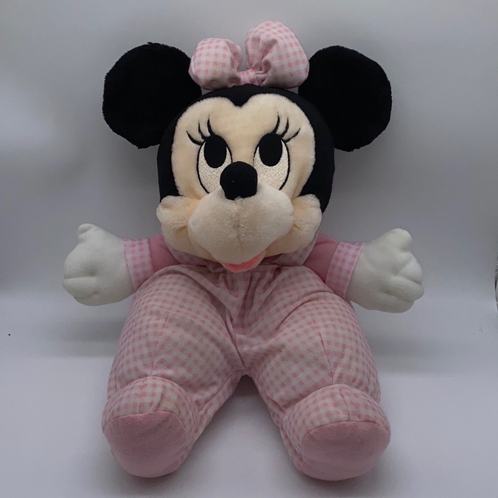 Rare Vintage Disney Babies Baby Minnie Mouse Applause 15” Plush Stuffed Toy